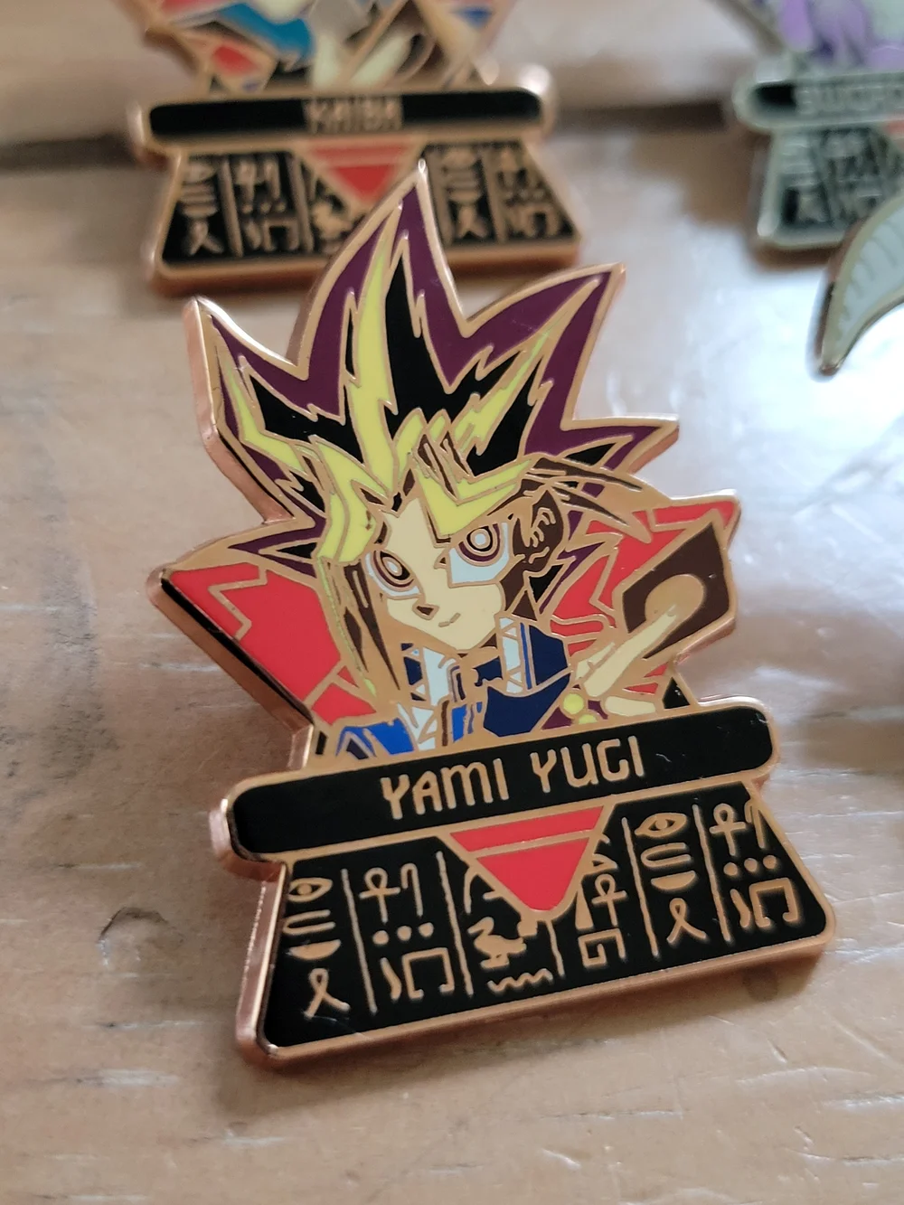 Set Of 8 2003 Yu-Gi-Oh! Lapel Pins + 2003 1st Ediion Keychain With Lanyard
